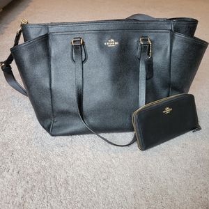 Coach bag and matching wallet